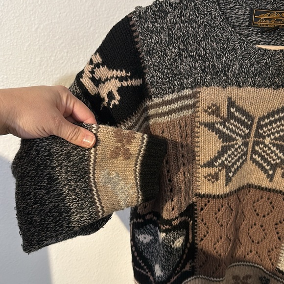 VTG Eddie Bauer wool chunky sweater - Picture 4 of 8